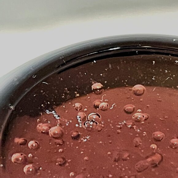 Handcrafted Clear Glass Martini Glasses With Bubble-Infused Red Orb Base - Set O - Picture 6 of 9